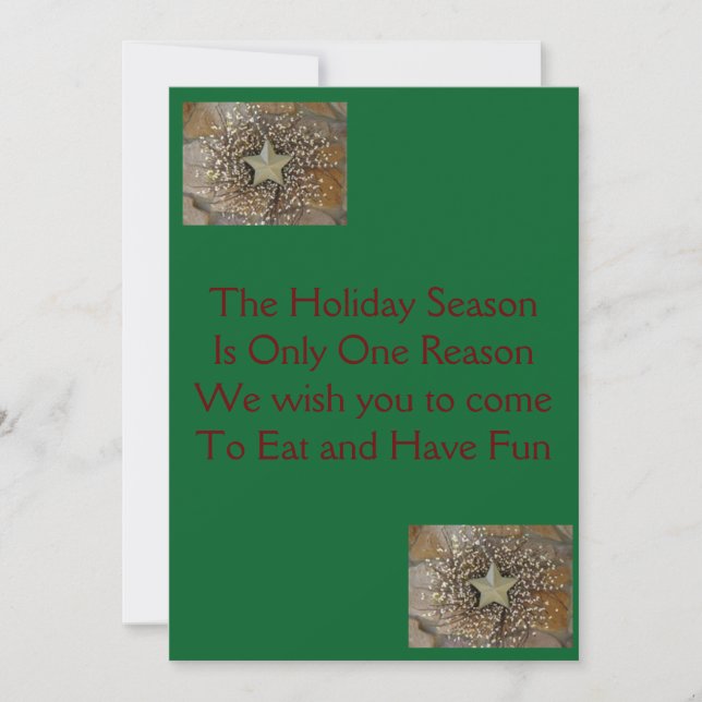 CHRISTMAS POEM/WREATH MAKES PARTY INVITE SPECIAL (Front)