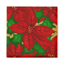 Christmas Poinsetta Magnet