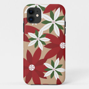 Christmas Poinsettia Background Case-Mate iPhone Case