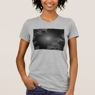 Christmas Poinsettia Black And Grey I T-Shirt