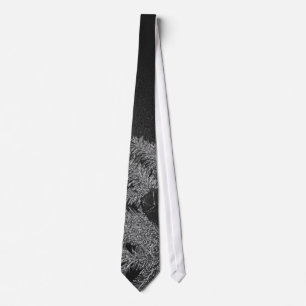Christmas Poinsettia Black And Grey I Tie