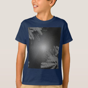 Christmas Poinsettia Black And Grey IV T-Shirt