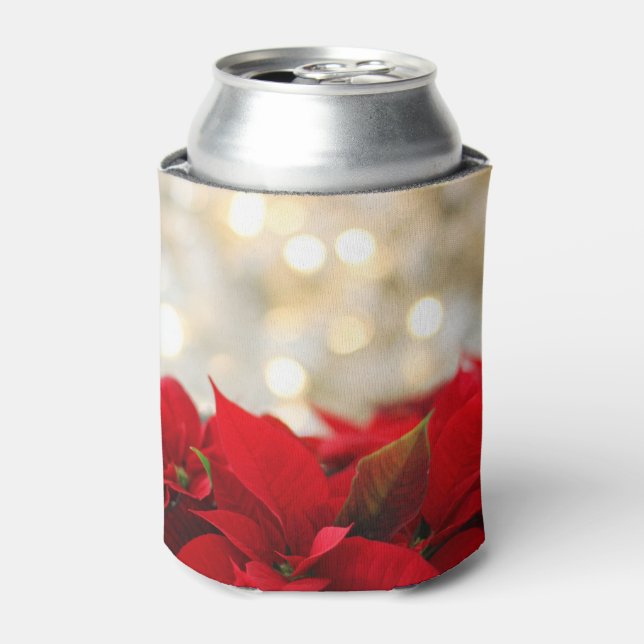 Christmas Poinsettia Can Cooler (Can Front)