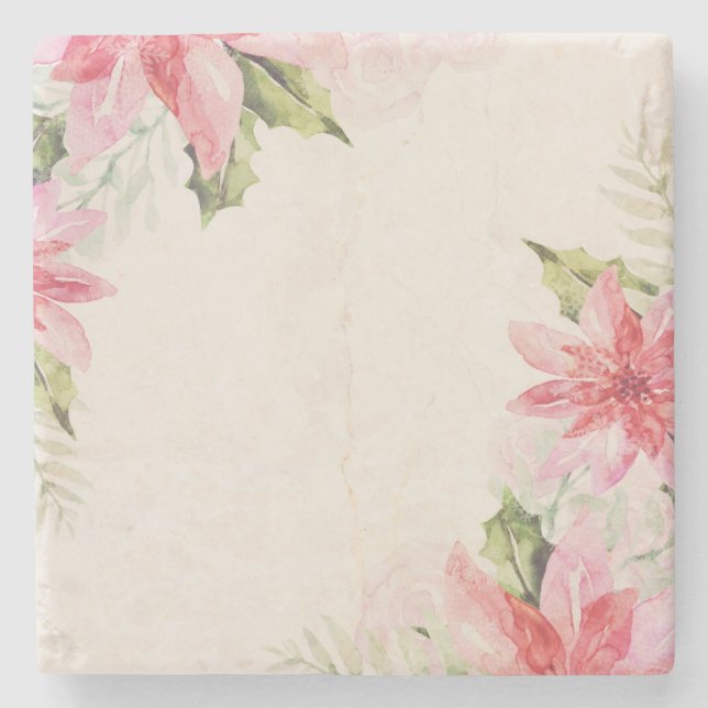 Christmas Poinsettia Coaster (Front)