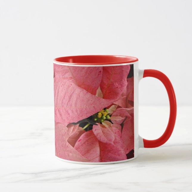 Christmas poinsettia coffee mug (Right)