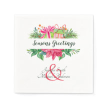Christmas Poinsettia Couples Party Ampersand