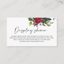 Christmas Poinsettia Display shower Bridal Shower