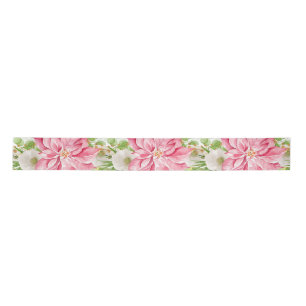 Christmas Poinsettia Floral Holiday Satin Ribbon