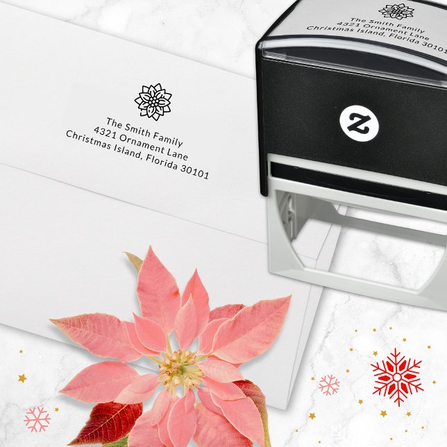 Christmas Poinsettia Flower Self-inking Stamp (Creator Uploaded)