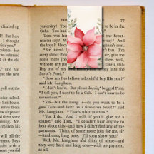 Christmas Poinsettia Folding Bookmarks Bookmarkers