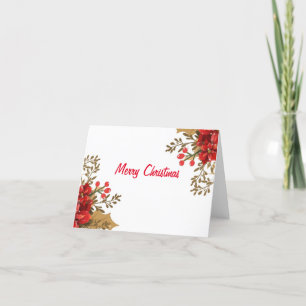Christmas Poinsettia   Holiday Card