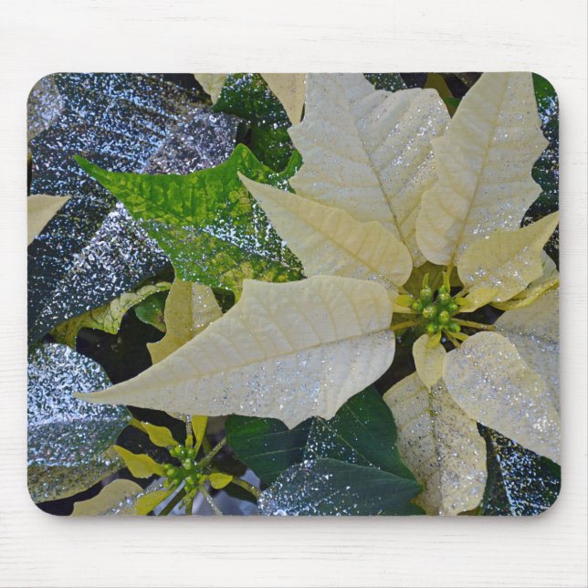 Christmas poinsettia mouse pad (Front)