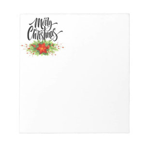 Christmas Poinsettia Notepad
