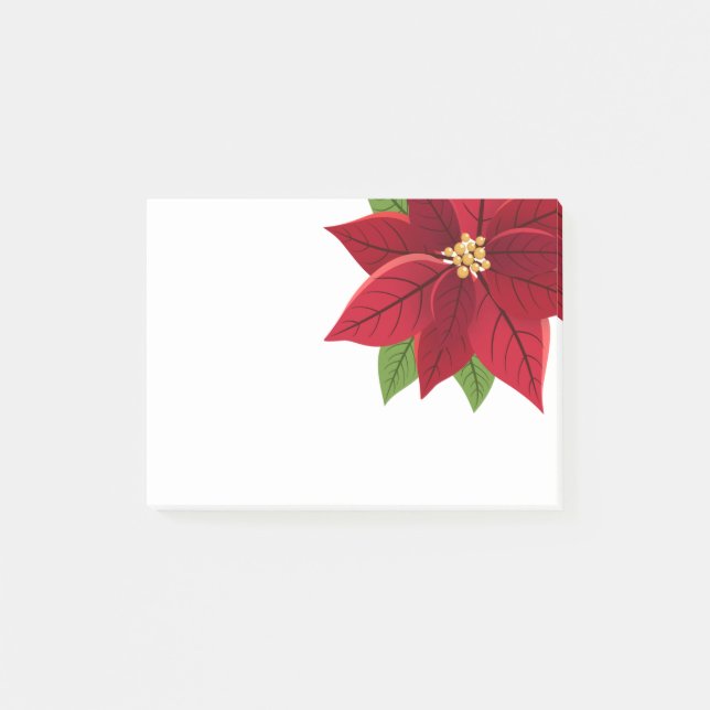 Christmas Poinsettia  Post-it Notes (Front)