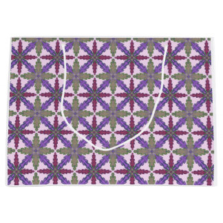 Christmas Poinsettia Stars gift bag Large