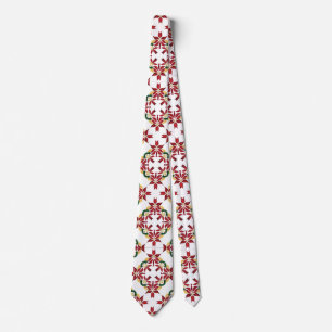 christmas poinsettia tie