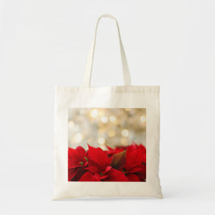 Christmas Poinsettia Tote Bag