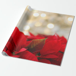 Christmas Poinsettia Wrapping Paper