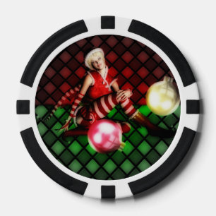 Christmas poker chips
