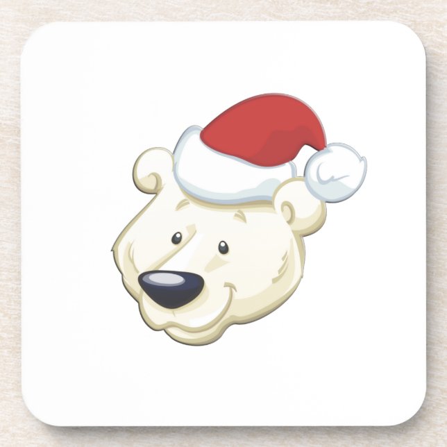Christmas Polar Bear Coaster (Front)