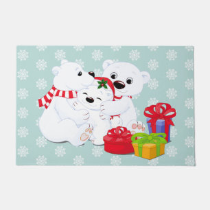 Christmas Polar Bear Doormat