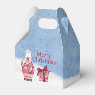 Christmas Polar Bear in Pajamas Favour Box