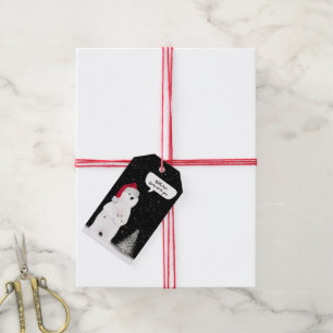 Christmas Polar Bear In Snowflake Gift Tags