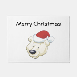 Christmas Polar Bear Merry Christmas Doormat