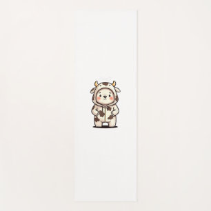 Christmas Polar Bear Moo Cow Christmas Moo Polar B Yoga Mat
