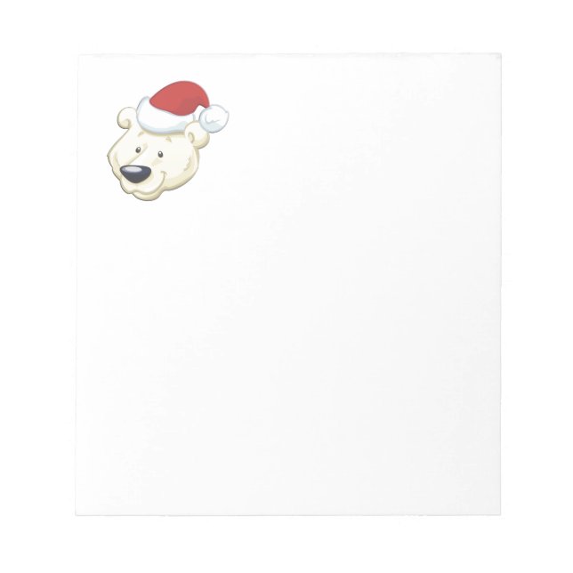 Christmas Polar Bear Notepad (Front)
