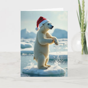 Christmas Polar Bear Splash Card