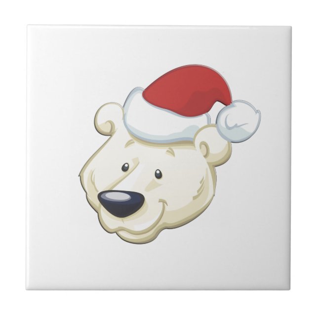 Christmas Polar Bear Tile (Front)