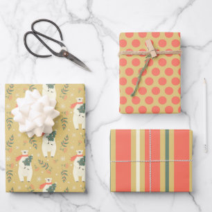 Christmas Polar Bear Wrapping Paper Sheet Set of 3