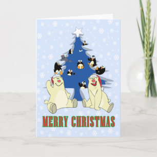 Christmas Polar Bears Holiday Card