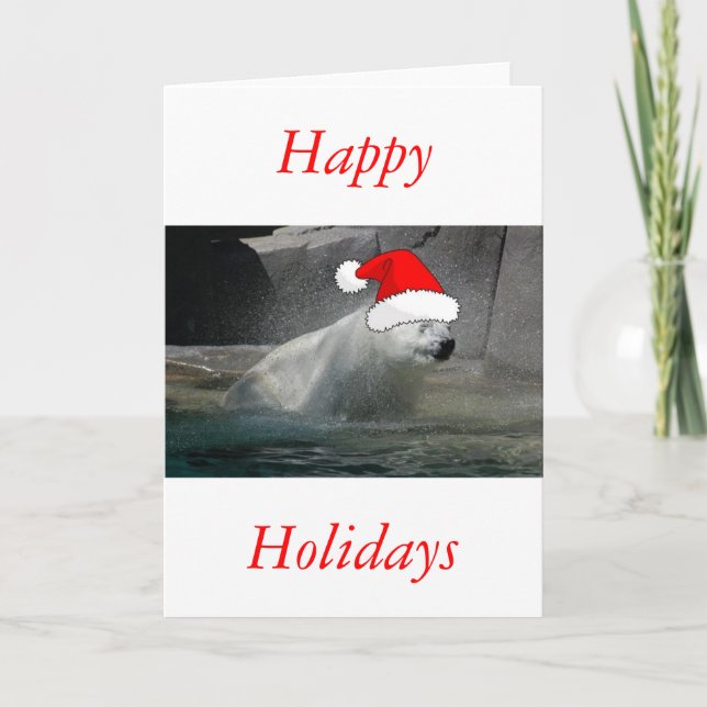Christmas Polar Bears Holiday Card (Front)