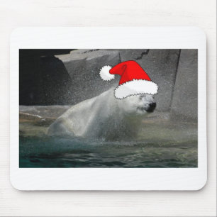 Christmas Polar Bears Mouse Pad