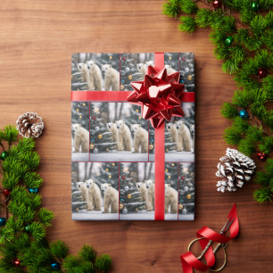 Christmas Polar Bears Wrapping Paper