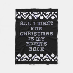 Christmas Political Humour Xmas Saying Pro Trump A Fleece Blanket