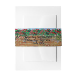 Christmas Polka-dot Street Art Scene Invitation Belly Band