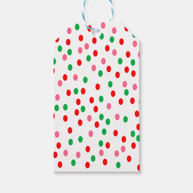 Christmas Polka Dots Gift Tags (Front)