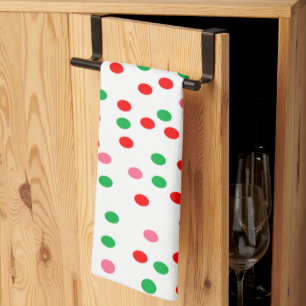 Christmas Polka Dots Tea Towel