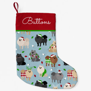 Christmas Pomeranian Custom Name Large Christmas S Small Christmas Stocking