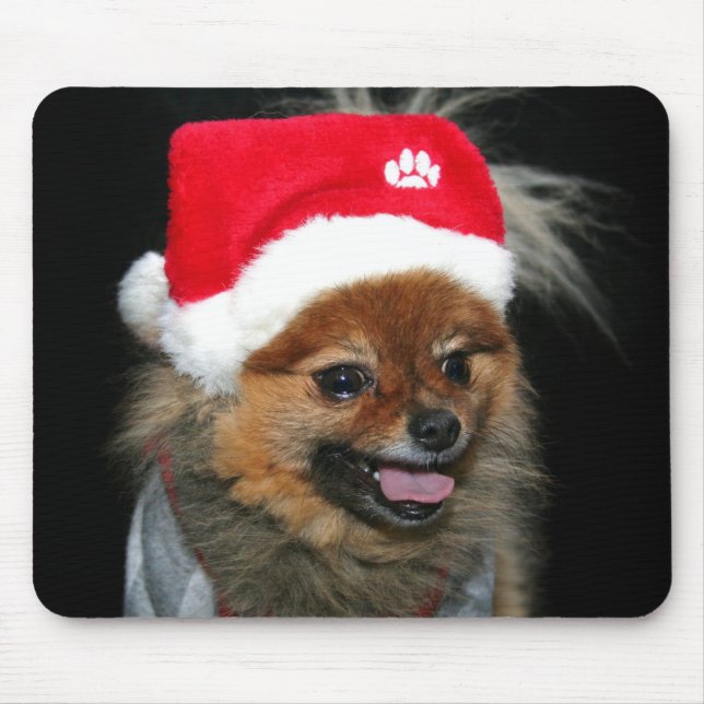 Christmas Pomeranian Mousepad (Front)