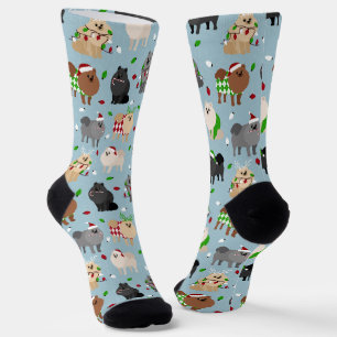Christmas Pomeranian Socks