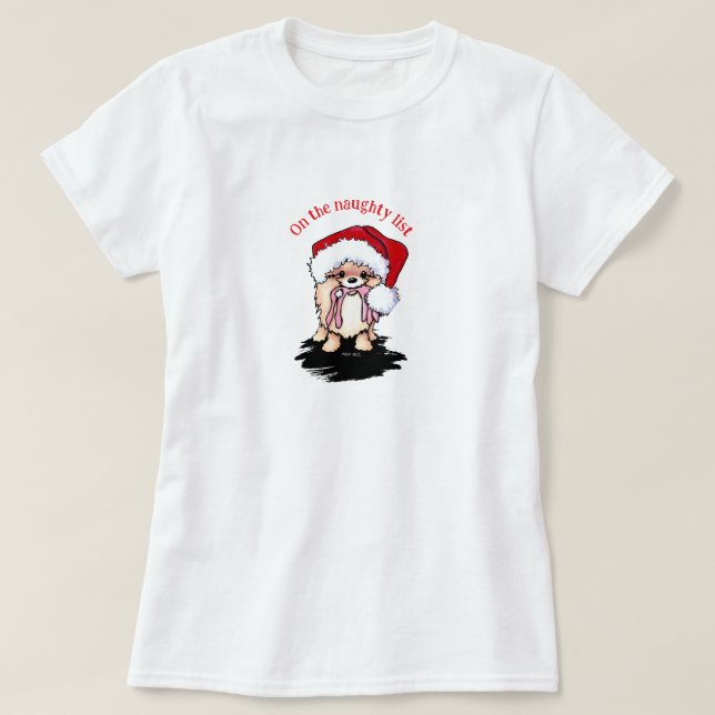 Christmas Pomeranian T-Shirt (Design Front)