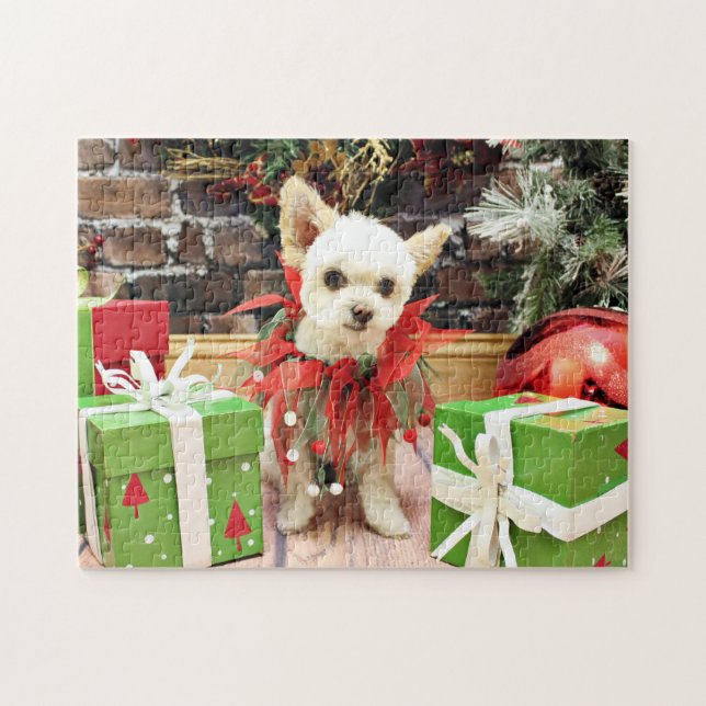 Christmas - Pomeranian X - Daisy Jigsaw Puzzle (Horizontal)