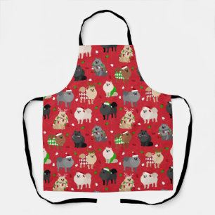 Christmas Pomeranians Apron