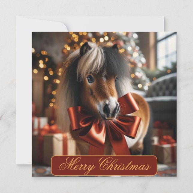 Christmas Pony  Holiday Card (Front)