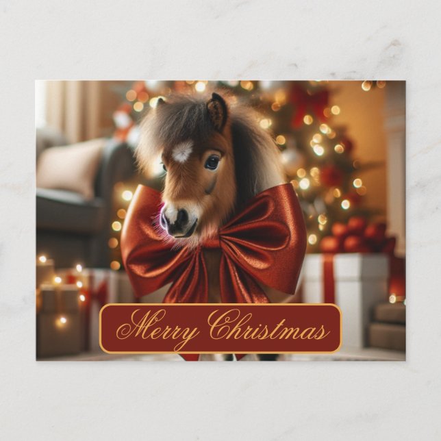 Christmas Pony Holiday Postcard (Front)