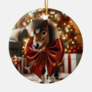 Christmas Pony Personalized Ceramic Tree Decoration